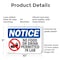 Signmission No Food Or Drink Permitted In Lab, 10 in W x Rectangle, Plastic OS-2PACK-NS-P-710-L-14603 - alternate 6